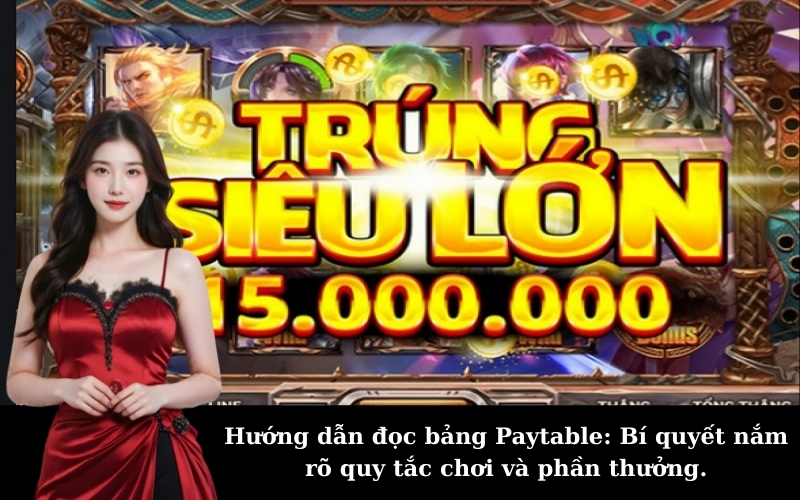 Hướng dẫn đọc bảng Paytable: Bí quyết nắm rõ quy tắc chơi và phần thưởng.
