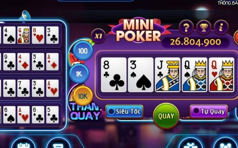 Kinh nghiệm quản lý điểm thưởng trong game Mini Poker